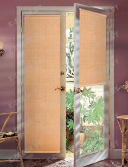 Миниролло на балконную дверь светлый абрикос
