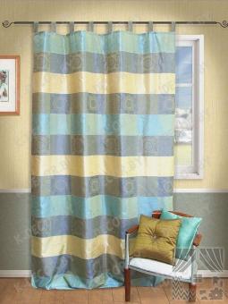 Штора на петлях Itaca голубая